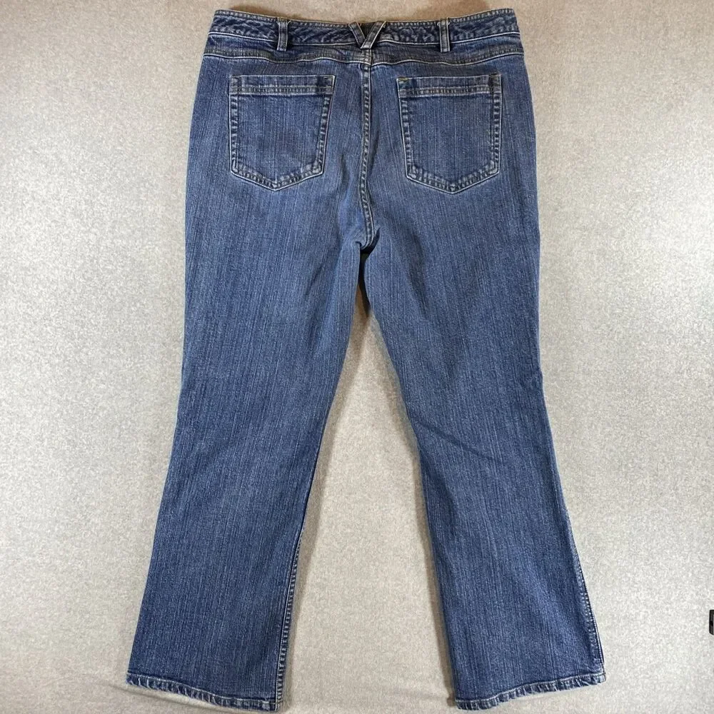 Duluth Trading Women's DuluthFlex Daily Denim Bootcut Jeans 16 X 31 Medium Wash